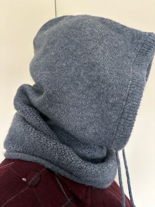 balaclava lana angora azul/gris