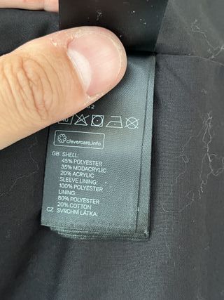 Abrigo Negro Mujer H&M Talla L