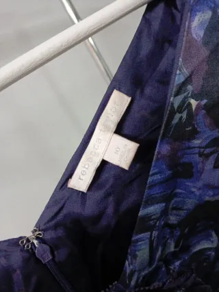 Vestido Rebeca Taylor Morado Floral Talla