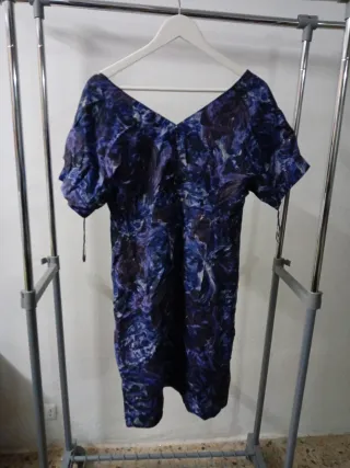 Vestido Rebeca Taylor Morado Floral Talla