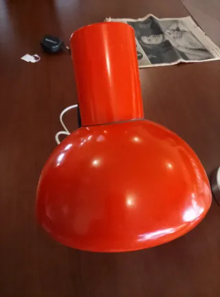 Lampada da tavolo arancio anni '70