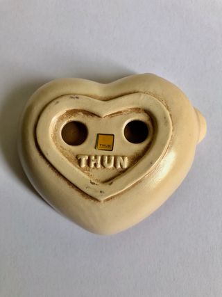 Piattino THUN cuore con fiocco dorato