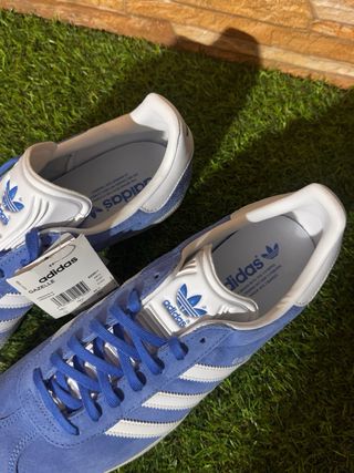 Adidas Gazelle Zapatillas Azul y Blanco 45 1/3