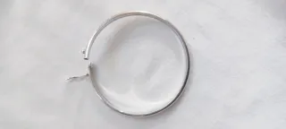 Pulsera Plata Ley 925 Media Caña semi abierta.