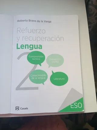 Libro de refuerzo de lengua de 2 de la ESO