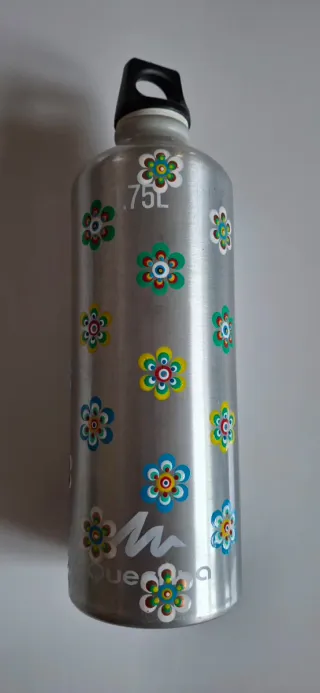 Botella Aluminio Decorada Flores