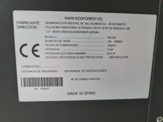 Estufa de pellets Ecoforest. Regalo aspirador.