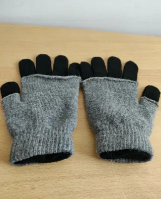 Guanti donna lana con strass