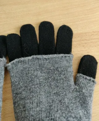 Guanti donna lana con strass