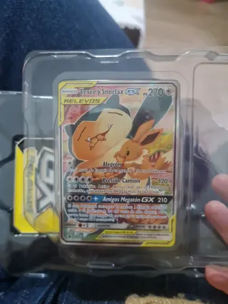 Carta Pokémon Snorlax & Eevee GX Original