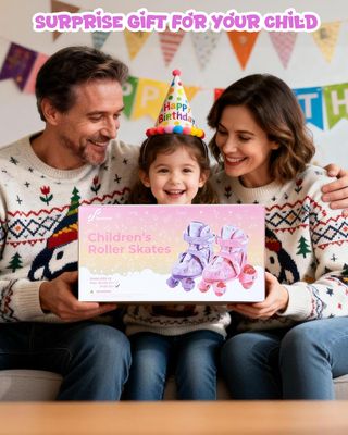 Patines 4 Ruedas Niña con Luces