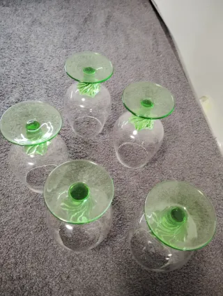 Juego 5 Copas Verdes