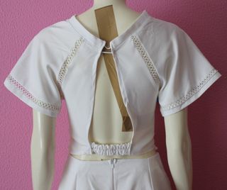 Conjunto Top y Short Bordado Blanco