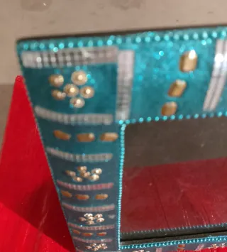 Marco de fotos decorado azul