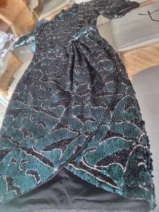 Vestido fiesta Uterqüe lentejuelas T38