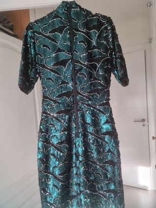 Vestido fiesta Uterqüe lentejuelas T38