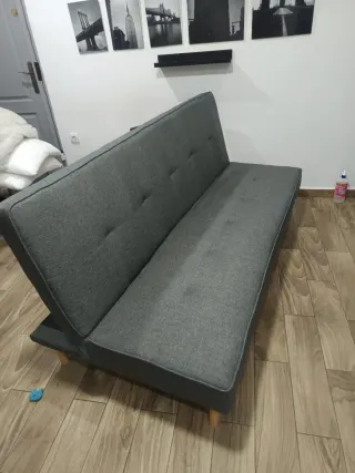 Sofá Cama Gris Tela