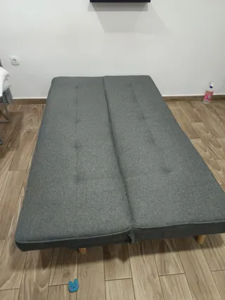 Sofá Cama Gris Tela