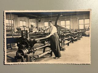 Fotografía antigua fábrica textil