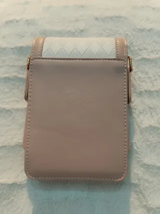 Bolso bandolera beige y blanco