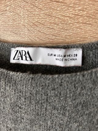 Vestido midi gris Zara