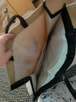 Bolso de yute con inicial A