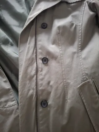 Gabardina Zara Basic Verde Talla M