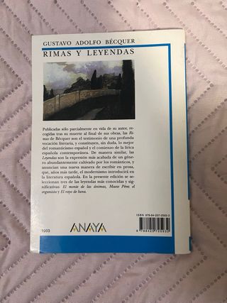 Rimas y Leyendas (Biblioteca Didactica Anaya) (...