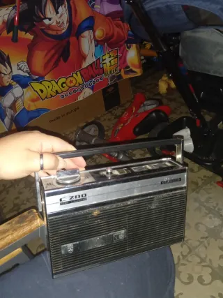 Radio Cassette Grundig Marrón y Plata