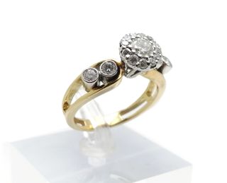 Anillo de Oro Bicolor 18 Kt. 6.8 gr.  segunda mano