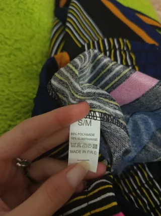 Pantalón palazzo ancho a rayas multicolor