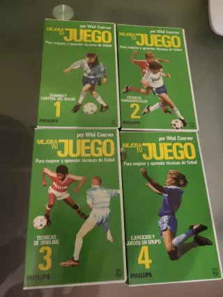 4 Cintas VHS Mejora tu Juego Fútbol