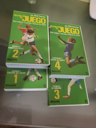 4 Cintas VHS Mejora tu Juego Fútbol