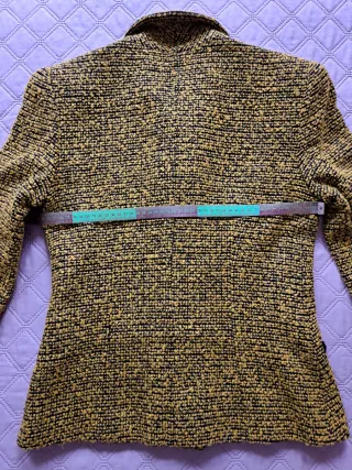 Tailleur Tweed Giallo Nero Taglia M