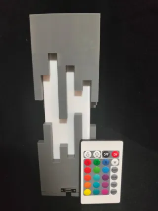 Lámpara Poligonal estilo Minecraft