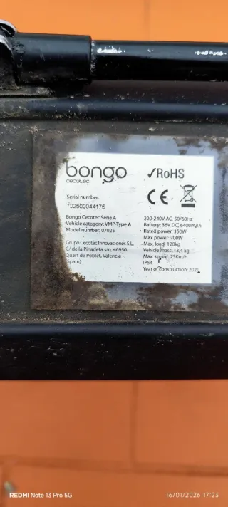 Patinete Eléctrico Cecotec Bongo Serie A