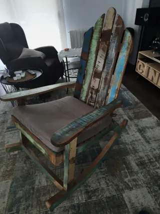 Mecedora diseño Maison du Monde de madera