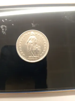 Moneda Antigua 2 Francos Suizos 1969