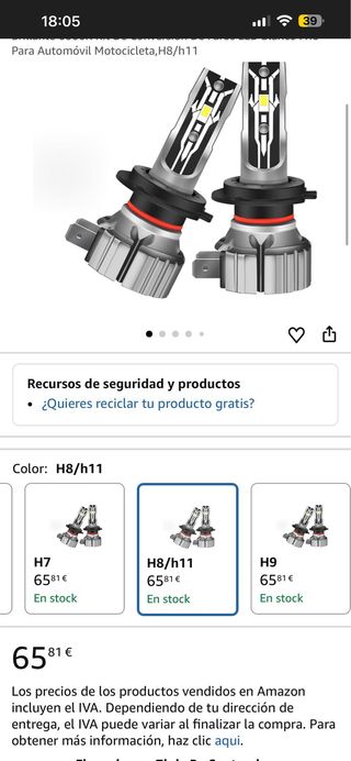 Bombillas LED Coche H8/h11 EDYYDS