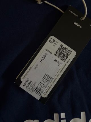 Camiseta Adidas azul manga corta nueva