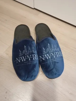 Zapatillas de casa hombre azul