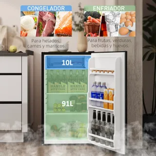 Nevera Pequeña Congelador 91L Silenciosa
