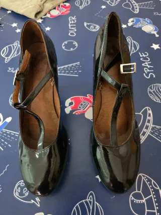 Zapatos Charol Tacón Talla 40