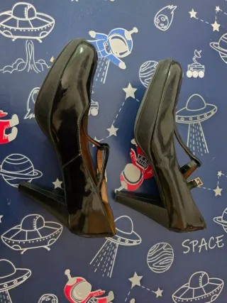 Zapatos Charol Tacón Talla 40