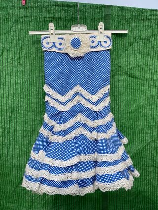 Falda de flamenca niña 2-3 años con fajín