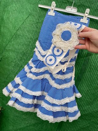 Falda de flamenca niña 2-3 años con fajín