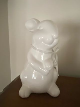 Figura Conejo Blanco Decorativa