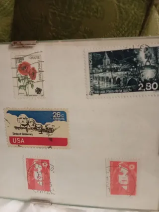 Lotto 7 Francobolli USA, Turchia, Francia