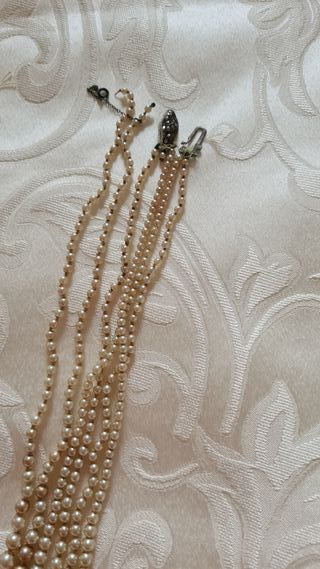 Lotto collane perle anni 30-50 da restaurare