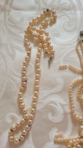 Lotto collane perle anni 30-50 da restaurare